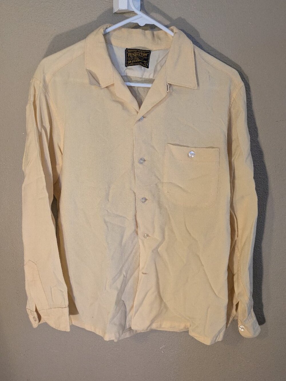 men's yellow Pendleton button-up